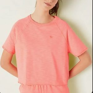 ✨2/$20✨ PINK Summer Lounge cotton short sleeve t-shirt Medium ORANGE 🍊